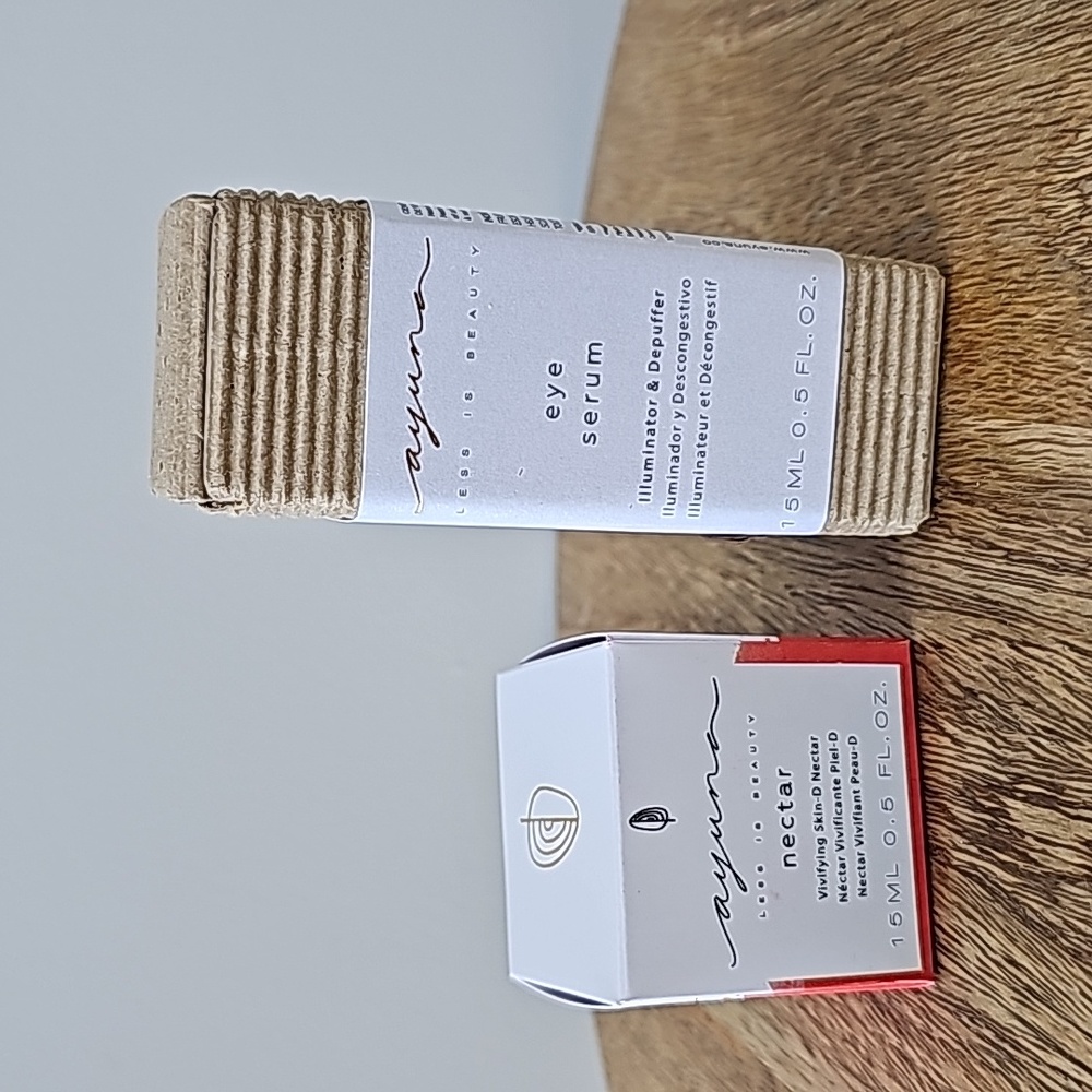 Ayuna Nectar Vivifying Skin-D Nectar & Eye Serum Bundle 15ml each New in Boxes